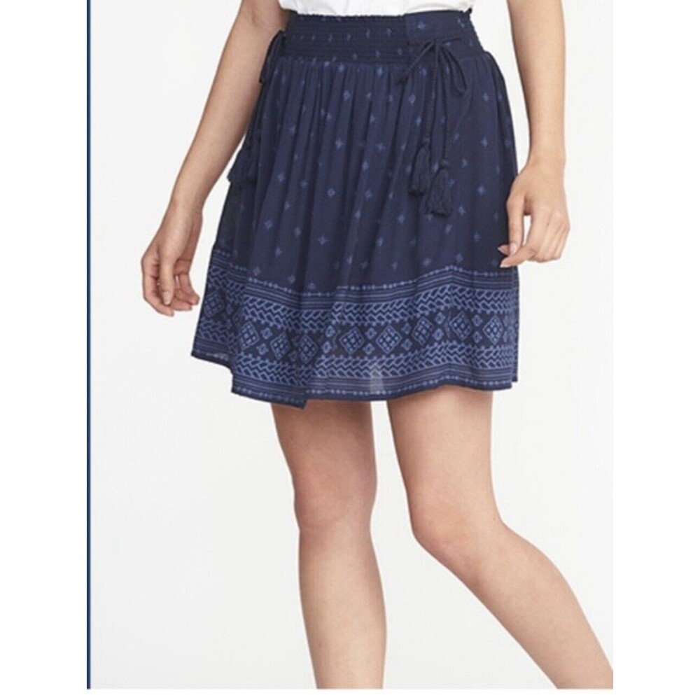 OLD NAVY Skirt Womens Size Small Pull On Mini Midi Elastic Waist Casual Y2K 90s